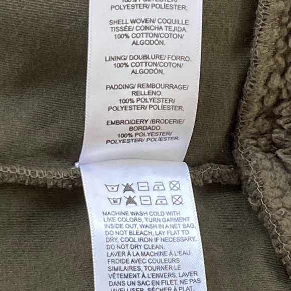 LUCKY BRAND Women’s Long Sleeve Half Zip Quilted Sherpa Pullover in Olive Size S - Picture 13 of 13